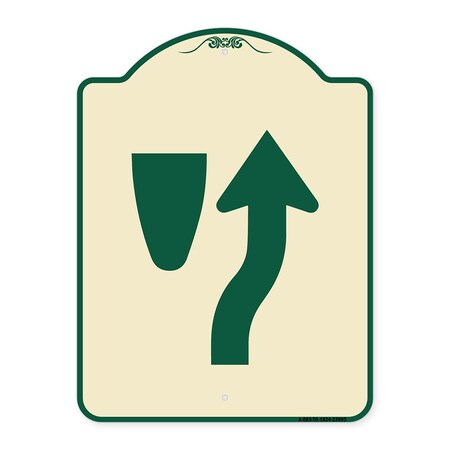 Signmission Keep Right Graphic Only Heavy-Gauge Aluminum Architectural Sign, 24" x 18", TG-1824-23892 A-DES-TG-1824-23892